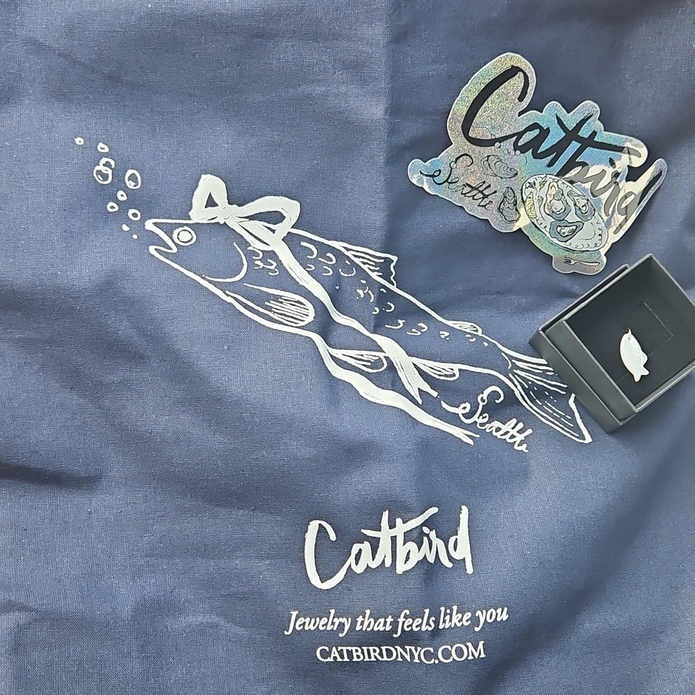 Catbird Seattle Exclusive Fish Charm & Tote - Picture 4 of 6